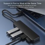USB Hub 4 Port, VIENON USB 3.0 Hub USB Splitter for Laptop, USB Port Extender USB A Hub for PC, Desktop, Xbox, PS4, Flash Drive, Printer, Keyboard, Mouse, HDD, Plug and Play - Image 3