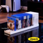 Video Game Storage Holder for PS5/ PS4/ PS3/ PS2/ Xbox One/Xbox 360 and Xbox Series X/S/Wii/Switch/Switch 2 Game Cases, DVD and Blu-Ray Organizer for Desk (2 PCS) - Image 3