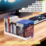 Video Game Storage Holder for PS5/ PS4/ PS3/ PS2/ Xbox One/Xbox 360 and Xbox Series X/S/Wii/Switch/Switch 2 Game Cases, DVD and Blu-Ray Organizer for Desk (2 PCS) - Image 4
