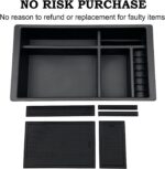 Center Console Organizer Compatible with 2015-2020 Chevy Yukon Tahoe Suburban and 2014-2018 GMC Sierra Silverado Tray Accessories Armrest Storage-Full Console w/Bucket Seats ONLY - Image 8