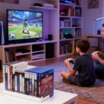 Video Game Storage Holder for PS5/ PS4/ PS3/ PS2/ Xbox One/Xbox 360 and Xbox Series X/S/Wii/Switch/Switch 2 Game Cases, DVD and Blu-Ray Organizer for Desk (2 PCS) - Image 7
