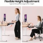 Klearlook Upgraded Ergonomic Keyboard Tray Under Desk, Adjustable Sliding Keyboard Platform Holder, Keyboard Stand with Wrist Rest & Storage Drawer for Home, Office and Gaming, 24.4"x10" - Image 4