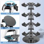 Headset Stand 4 Tiers for Desk, Rotatable Gaming Controller Stand for PS5/PS4/Xbox/Switch2/PS Portal/Phone, Universal PC Gamer Gift Accessory Controller/Headphone Holder for 12 Packs Controller - Image 4