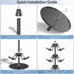 Headset Stand 4 Tiers for Desk, Rotatable Gaming Controller Stand for PS5/PS4/Xbox/Switch2/PS Portal/Phone, Universal PC Gamer Gift Accessory Controller/Headphone Holder for 12 Packs Controller - Image 6