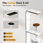 Under Desk Cable Management Tray White, Cinati Wire Organizers No Drill, Cable Tray with Clamp for Wire Management, Cord Organization Box for Office, Home - No Damage to Desk - Image 5