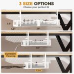 Under Desk Cable Management Tray White, Cinati Wire Organizers No Drill, Cable Tray with Clamp for Wire Management, Cord Organization Box for Office, Home - No Damage to Desk - Image 6