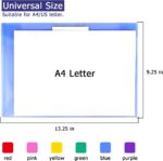6 Pack Clear Document Folders Plastic Envelopes, A4 Size, 6 Colors | Poly Envelopes File Envelopes with Label Pocket and Snap Button, for Home Work Office Organization - Image 4