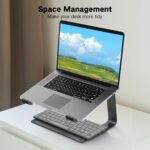 Tonmom Laptop Stand for Desk, Aluminum Laptop Riser Holder, Removable Metal Notebook Stand Ventilated Cooling Computer Riser Compatible with 10-15.6” Laptops - Image 6