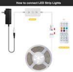 Pandery RGB COB LED Strip Light with Remote and app Control,Music Synchronized Color Change 24V RGB led Strip,6.56FT/2M,10mm Wide,Indoor RGB Lights for Bedroom,Game Room,Bar,Party - Image 3