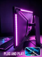 RGB LED Backlights for Monitor, Smart App Control Multiple Modes, Music Sync, USB Port (for 24in Monitor, Standard) - Image 5