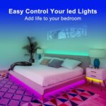 Pandery RGB COB LED Strip Light with Remote and app Control,Music Synchronized Color Change 24V RGB led Strip,6.56FT/2M,10mm Wide,Indoor RGB Lights for Bedroom,Game Room,Bar,Party - Image 5