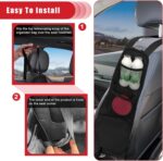 QUICTO 2PCS Car Seat Storage Hanging Bag, Multi-Pocket Seat Side Organizer, Multifunctional Mesh Net Pocket, Can Hold Mobile Phone, Wallet, Glasses, Suitable for Cars, SUVs, Trucks - Image 6
