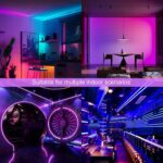 Pandery RGB COB LED Strip Light with Remote and app Control,Music Synchronized Color Change 24V RGB led Strip,6.56FT/2M,10mm Wide,Indoor RGB Lights for Bedroom,Game Room,Bar,Party - Image 7