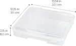 IRIS USA Board Game Storage Containers, 6-Pack |Made in USA| Organizers with Built-In Handle & Snap-Tight Lid for Puzzles, Scrapbook, and Fits 8.5" x 11" or A4 Papers, Thick - Clear - Image 3