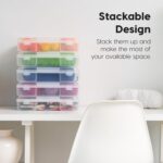 IRIS USA Board Game Storage Containers, 6-Pack |Made in USA| Organizers with Built-In Handle & Snap-Tight Lid for Puzzles, Scrapbook, and Fits 8.5" x 11" or A4 Papers, Thick - Clear - Image 4