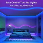 Pandery RGB COB LED Strip Light with Remote and app Control,Music Synchronized Color Change 24V RGB led Strip,6.56FT/2M,10mm Wide,Indoor RGB Lights for Bedroom,Game Room,Bar,Party - Image 9