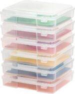 IRIS USA Board Game Storage Containers, 6-Pack |Made in USA| Organizers with Built-In Handle & Snap-Tight Lid for Puzzles, Scrapbook, and Fits 8.5" x 11" or A4 Papers, Thick - Clear - Image 5