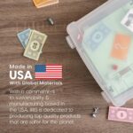 IRIS USA Board Game Storage Containers, 6-Pack |Made in USA| Organizers with Built-In Handle & Snap-Tight Lid for Puzzles, Scrapbook, and Fits 8.5" x 11" or A4 Papers, Thick - Clear - Image 10
