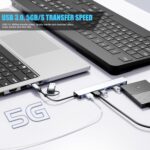 【Upgrade】 USB C/USB Hub, BERLAT Aluminum 7 in 1 USB C & USB Hub with USB 3.0, USB 2.0 Ports for PC/Laptops/MacBook Pro/Air/iMac/iPad and More Devices - Image 4