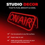 ON AIR Neon Signs, LED Studio Live Decorative Lights, Streaming Recording Sign, USB Connected, for Streamers Influencers Gamers Room Bar Club Home Party Decoration… (Red) - Image 5