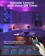 EZVALO 80RGB Color Changing Under Cabinet Lighting Wireless, 1800mAh Rechargeable Led Strip Shelf Lights, Timer & Dimmable Bar Light with Remote for Kitchen, Bedroom, Display Case, Car, 6Pack - Image 5