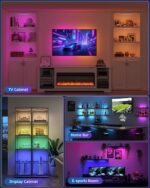 EZVALO 80RGB Color Changing Under Cabinet Lighting Wireless, 1800mAh Rechargeable Led Strip Shelf Lights, Timer & Dimmable Bar Light with Remote for Kitchen, Bedroom, Display Case, Car, 6Pack - Image 7