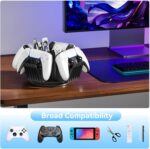 KDD Controller Organizer for Desktop - 360°Rotatable Controller Holder with Storage Box - Universal Stand for 4 Controllers, Desk Organizer for Switch Remote Control Pen Gamer Accessories - Image 4