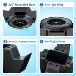 KDD Controller Organizer for Desktop - 360°Rotatable Controller Holder with Storage Box - Universal Stand for 4 Controllers, Desk Organizer for Switch Remote Control Pen Gamer Accessories - Image 7