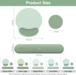 MOSISO Wrist Rest Support for Mouse Pad&Keyboard Set, Circle Curved Ergonomic Mousepad&Coaster Non-Slip Base Home/Office Pain Relief&Easy Typing Pad with Soft Cloth&Silicone Lining, Antique Green - Image 8