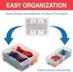Akro-Mils 44-Drawer Plastic Drawer Storage Cabinet for Garage Organization, Bead Organizer, Building Bricks Storage, Teacher Toolbox, Makeup Organizer, 20" W x 6" D x 16" H, 10144 Black - Image 6