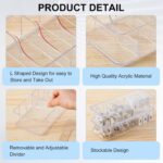 Tatuo 2 Pcs Cord Organizer for Drawer Desktop, Cable Organizer Box with 8 Compartments and Wire Ties, Plastic Charger Storage with Lid, Electronics Case for Home Office Accessories (Small,Clear) - Image 4