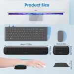 MEKASS Ergonomic Wrist Rest for Keyboard and Mouse, Soft Memory Foam Keyboard Wrist Rest Set with Non-Slip Silicone Base, Easy Typing, Pain Relief, Comfort for Office, Work, Gaming (Classic Black) - Image 6