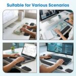MEKASS Ergonomic Wrist Rest for Keyboard and Mouse, Soft Memory Foam Keyboard Wrist Rest Set with Non-Slip Silicone Base, Easy Typing, Pain Relief, Comfort for Office, Work, Gaming (Classic Black) - Image 8