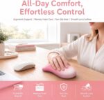 Pink Mouse Wrist Rest, Ergonomic Memory Foam Wrist Support | Non-slip base and soft memory foam provide lasting comfort for work, study, gaming, and everyday computer use. - Image 4