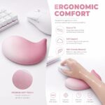 Pink Mouse Wrist Rest, Ergonomic Memory Foam Wrist Support | Non-slip base and soft memory foam provide lasting comfort for work, study, gaming, and everyday computer use. - Image 5