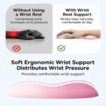 Pink Mouse Wrist Rest, Ergonomic Memory Foam Wrist Support | Non-slip base and soft memory foam provide lasting comfort for work, study, gaming, and everyday computer use. - Image 10