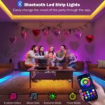 Leeleberd Led Lights for Bedroom 100 ft (2 Rolls of 50ft) Music Sync Color Changing RGB Led Strip Lights with Remote App Control Bluetooth Led Strip, Lights for Room Home Kitchen Party Decor - Image 3