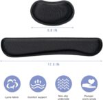 Hoewina Keyboard Wrist Rest,Ergonomic Wrist Rest,Superfine Fabric and Gel Memory Foam Wrist Pad for Computer Keyboard for Easy Typing & Pain Relief, Suitable for Office, Family, Outdoor, Black - Image 3