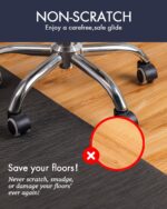 Baroyal Office Chair Mat for Hardwood Floor Under Desk Computer Rolling Chair Mat for Wood/Tile Floor Non-Slip Heavy Duty Desk Rug PVC Plastic Hard Floor Protector 36" x 48" (Espresso) - Image 3