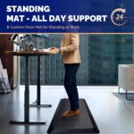 FEATOL Anti Fatigue Mat for Standing, 9/10 Extra Thick Ergonomic Standing Desk Mat, Comfort Memory Foam Standing Mat at Home,Office All Day (20" x 32", Black, 1PC) - Image 3