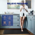 FEATOL Anti Fatigue Mat for Standing, 9/10 Extra Thick Ergonomic Standing Desk Mat, Comfort Memory Foam Standing Mat at Home,Office All Day (20" x 32", Black, 1PC) - Image 5