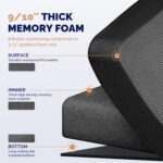 FEATOL Anti Fatigue Mat for Standing, 9/10 Extra Thick Ergonomic Standing Desk Mat, Comfort Memory Foam Standing Mat at Home,Office All Day (20" x 32", Black, 1PC) - Image 6