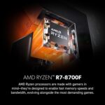 msi Codex Z2 Gaming Desktop: AMD R7-8700F, GeForce RTX 5070, 32GB DDR5, 2TB m.2 NVMe SSD, USB Type-C, VR-Ready, Windows 11 Home : A8NVP-436US - Image 3