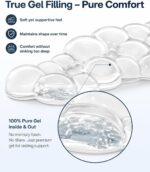 eulps Ergonomic Gel Keyboard Wrist Rest Set, Soft Gel Palm Rest for Keyboard and Mouse, Clear Wrist Support Pad for Typing and Gaming Pain Relief, Non-Slip Base for Computer Laptop (Cloud) - Image 4