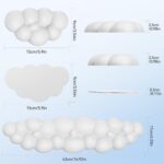 TECKNET Cloud Keyboard Wrist Rest Set, Cloud Wrist Rest with Non-Slip Base, PU Leather Wrist Pad for Keyboard with Ergonomic Memory Foam for Computer Laptop Office Gaming and Pain Relief, White - Image 3