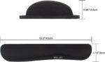 ELZO Keyboard Wrist Rest Pad Support with 65D High-Density Thicken Memory Foam Padding, Ergonomic Design Computer Rest Pad Desk Wrist Mat, Non-Slip Rubber Base Office Laptop - Image 4