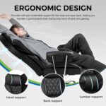GTPLAYER Gaming Chair,Office Chair with Pocket Spring Lumbar Support, Ergonomic Comfortable Wide Office Desk Computer Chair with Outward Fixed Soft Armrests and Footrest (PU Leather, Black) - Image 4