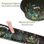 Ergonomic Mouse Pad with Wrist Rest and Keyboard Wrist Rest, Memory Foam Wrist Rest for Computer Keyboard, Easy Typing, Pain Relief, Mouse Pad Wrist Support for Gaming,Office, Laptop, Black Flower - Image 4