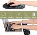 Ergonomic Mouse Pad with Wrist Rest and Keyboard Wrist Rest, Memory Foam Wrist Rest for Computer Keyboard, Easy Typing, Pain Relief, Mouse Pad Wrist Support for Gaming,Office, Laptop, Black Flower - Image 8