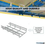 Kable Kontrol Cable Tray- 5 Feet Long - 18" Width, 4” Depth – Wire Mesh Tray Cable Management Rack Cords Organizer Cable Basket, Zinc Plated Steel NEC Approved for Network, Fiber Optic, Cabling - Image 6